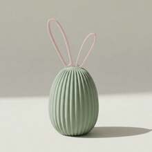 1pc/2pcs Striped Egg-Shaped Silicone Mold, Suitable For Epoxy Resin Crafts, Easter Candle Making, Home Decor, Scented Candles, Resin, Clay, Concrete And Plaster Casting