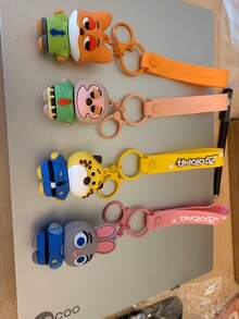 Judy Hopps Officer And Nick Wilde Delicate Keychain, Couple Backpack Pendant Decor, Exquisite Party Gift, Beautiful Small Pendant - Multicolor - View 1