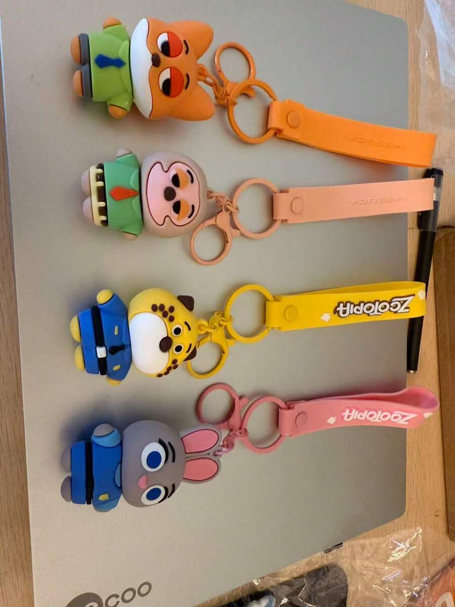 Judy Hopps Officer And Nick Wilde Delicate Keychain, Couple Backpack Pendant Decor, Exquisite Party Gift, Beautiful Small Pendant - Multicolor - View 1