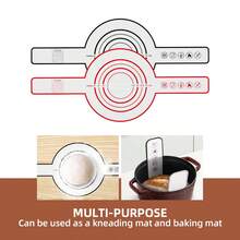 1pc/2pcs Silicone Bread Lame, Cast Iron Pot Bread Mat, Dough Transfer Mat - Suitable For Dutch Oven, Non-Stick, Reusable Baking Mat, Bread Baking Tray Liner, Silicone Strap, Silicone Baking Mat - - - View 5