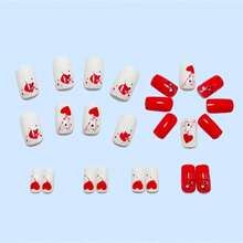 Hot-Selling Love Valentine's Day, Europe And America Wear Nail Ins Wind Nail Art, Removable Fake Nail Pieces - Y477-24片/盒[果凍膠+搓條] - 查看 3