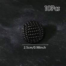 8 piezas de botones vintage con tono de latón - Multicolor de 15-25mm, botones de aleación negra/dorada, adecuados para chaquetas de traje, cárdigans, vestidos (decoración de cuello/puño DIY)