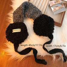 1pc Casual Thick Warm Ear Muffs With Tie, Contrast Color Ear Cover For Outdoor Cycling, Wind-Proof Ear Warmer - Multicolor - View 4