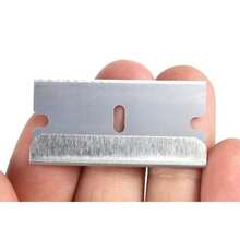 Single Blade 10 Pack - Straight Edge Razor - Ten Flat Blades In Convenient Storage Box - Oven Scraper Razors Refills - Heavy Duty Single Sided - Gói 10 - Xem 4