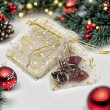 10/30 Pcs/50 PCS/100PCS3.5x4.7-Inch (9x12cm, Black And White Available) Moon And Star-Style Multi-Color Gauze Bags, Gift Packaging Bags, Gift Bags, Home And Daily Necessities, Nylon Bag Storage Bags, Festival And Party Supplies, Wedding Supplies - Multicolor - View 3