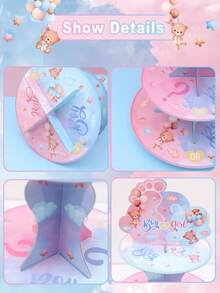 1 Bộ Giá đỡ bánh cupcake hình gấu bông màu hồng và xanh dương, Giá đựng bánh cupcake, Tháp bánh cupcake cho tiệc mừng em bé, Trang trí trung tâm bàn tiệc sinh nhật, Đồ dùng cho tiệc tiết lộ giới tính, Bé trai hay bé gái, Trang trí bánh DIY sáng tạo, Trưng bày món tráng miệng, Trang trí tiệc mừng em bé, Đồ dùng cho tiệc bé trai và bé gái, Quà tặng cho tiệc bé trai và bé gái, Trang trí tiệc sinh nhật lần thứ nhất - xanh hồng - Xem 9