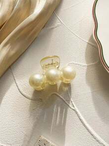 1pc Elegant & Cute Faux Pearl Hair Clip, Suitable For Side Bangs And Back Of Head - Multicolor - View 3