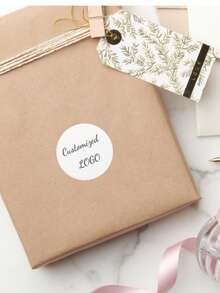 96 piezas de papel blanco redondo de 3-6cm apto para personalizar bodas, cumpleaños, bautizos, logotipos de empresa - libro blanco - Ver 9