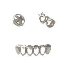 一套镂空心星组合牙齿饰品，时尚配饰，男女皆宜，情侣礼物