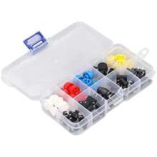 Interruptor Táctil Redondo para ABS Set Botón Pulsador de 4 Pines 25 Piezas Instantáneo para Tacto 12X12X7,3 Mm Interruptores de Botón Pulsador en Miniatura de Círculo Circular(default) - Multicolor - Ver 5