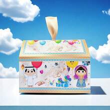 2pcs/6pcs/12pcs Eid Mubarak Candy Gift Boxes, Cute Ramadan Decorative Balloons, Mini Houses, Ribbons, Marble Pattern, Creative Party Favor Boxes, Reusable Candy Boxes, Snack Containers, Small Gift Boxes For Friends And Classmates - Multicolor - View 8