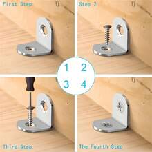 30个加厚不锈钢角支架，固定配件，货架支撑，90度直角支架，L型角支架