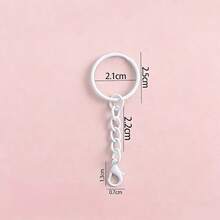 50/100pcs Colorful Key Chain Set, Metal Round Split Key Rings With Lobster Clasp, Craft Pendant DIY Accessories - Keychain - View 5