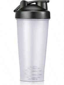 AMZCHEF Portable Juice Bottles, Sports Shaker With Stainless Steel Whisk Ball(White) - White &Black - 查看 9