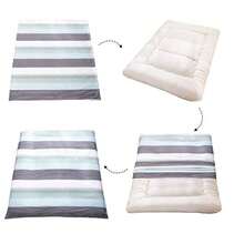 de futn con cierre para colchn de futn japones, sper suave y lavable a mquina, tamao individual Full Queen - Rayas grises verdes Dob - Ver 6