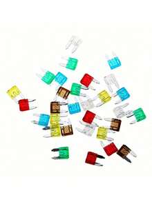 60 Universal Car Fuse Combination Kit - Aluminum Fuses For Cars, Trucks, Boats - Various Ampere Numbers 2A-35A Replacement Fuses And Fuse Removal Tool (100-Piece Set With Clips) - 60 - View 2