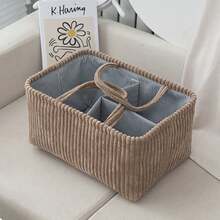 1个婴儿尿布收纳篮，适用于换尿布台，可收纳尿布和湿巾，是送给准妈妈的理想礼物，也可作为车载尿布篮、婴儿房尿布收纳架或便携式尿布篮使用。 - 彩色 - 查看 8