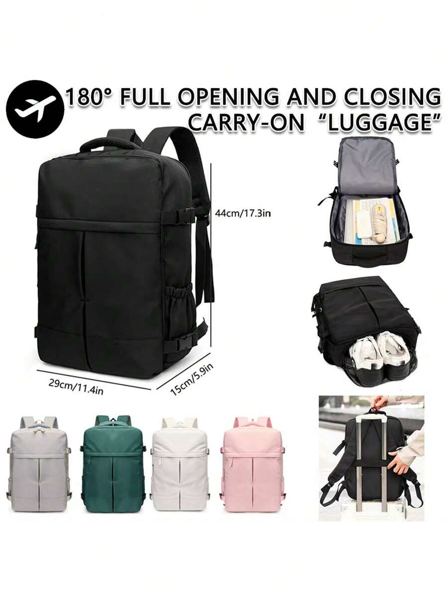 Women's Backpack, Large Capacity Travel Backpack, Commute/School Backpack, Fashionable Laptop Bag, Short-Distance Business Travel Luggage Bag, Meets Ryanair, Wizz Air And Other Airlines' Regulations