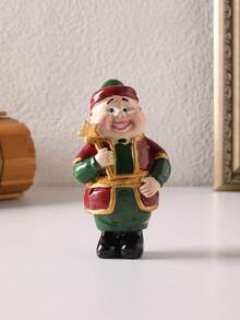 1pc Resin Creative Middle Eastern Figure Holding Star & Moon Statue Decor, For Home Decoration, Living Room, Bedroom, Study, Office, Eid Festival Gift, Best Holiday Gift