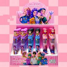 3pcs/Set Multicolor KPOP Gel Pens, 10 Colors Handheld Pens, Magic Hunters Group Plastic Ballpoint Pens, 0.5mm Gel Ink Pens, Signature Gel Pens, And Learning/Office Ballpoint Pens - Multicolor - View 7