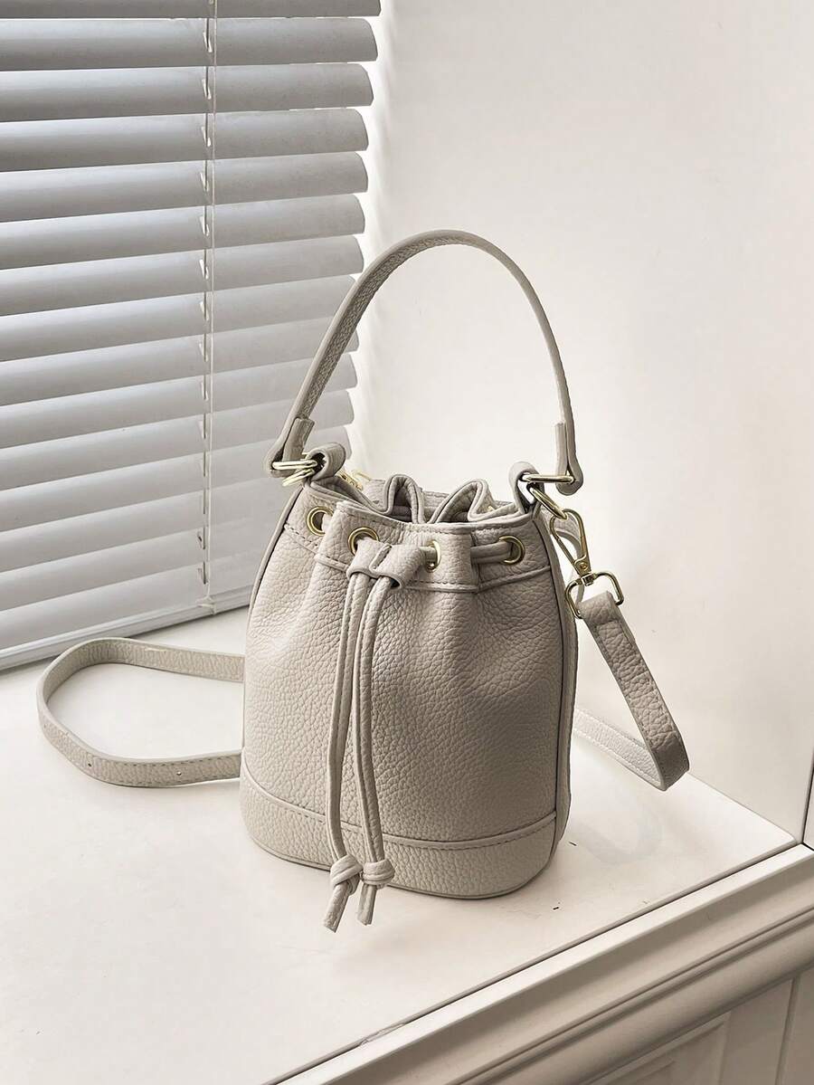 女士时尚百搭复古斜挎迷你水桶包