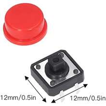 Interruptor Táctil Redondo para ABS Set Botón Pulsador de 4 Pines 25 Piezas Instantáneo para Tacto 12X12X7,3 Mm Interruptores de Botón Pulsador en Miniatura de Círculo Circular(default) - Multicolor - Ver 3