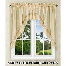 Ellis Curtain Stacey Balloon Cenefa, 56 x 30 Tiers, , 1 uds. por Paquete(71.1An x 91.4Al cm (1 Paneles) Almond) - Multicolor - Ver 6