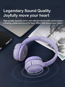 AKKHOO Foldable Wireless Headphones, Stereo, Bluetooth 5.3, Long Battery Life, Smart Noise Cancelling, Gaming Headset - Black - View 6