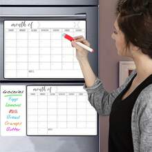 1 Set Magnetic Refrigerator Calendar - Strong Magnetic Backing, Smooth Dry-Erase Surface, Practical Calendar, Whiteboard - Great For Kitchen Organization, Meal Planning, Family Scheduling, Reminders And Fridge Notes (Includes 8 Color Pens) - Multiple Specifications - View 6