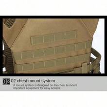 Tactical Vest With Quick Release MOLLE Soft Airsoft Assault Plate Carrier