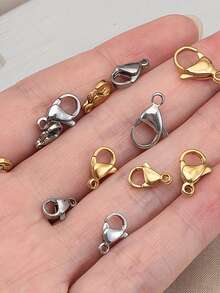 20/30/50pcs Stainless Steel Lobster Clasps, Secure Claw Connectors For Bracelet Necklace Chain, DIY Jewelry Making Supplies