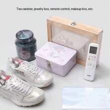 100个/包 透明PVC热缩袋，防尘密封，适用于家庭办公室收纳包装