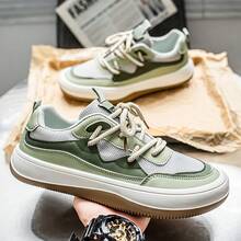 Zapatos deportivos de malla transpirable nuevos de verano para hombres, zapatos de correr casuales versátiles y modernos, ligeros, antideslizantes y acolchados de malla - Verde - Ver 10