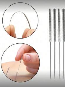 50/100pcs High Quality Acupuncture Needle Copper Handle Disposable Beauty Massage Body Needle Acupuncture Simple Practical MultifunctionalNeedles - Multicolor - View 1