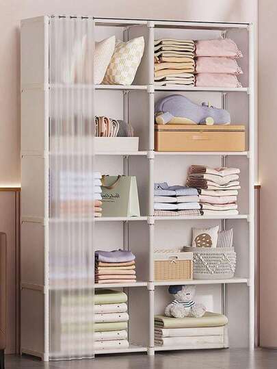 1 pieza Organizador de estantería con 4/10 compartimentos, estantería para libros ahorradora para sala de estar, dormitorio, oficina - Fácil montaje