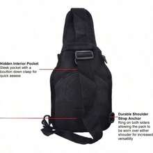 Tactical Shoulder Backpack Rover EDC Outdoor CCW Sling Bag Hiking Camping Pack Concealed Range Bag Hunting Daypack - Multicolor - View 6