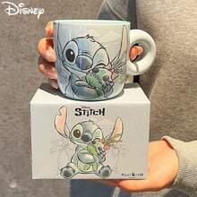 Disney 迪士尼米奇、米妮、黛丝、史迪奇陶瓷马克杯，高品质情侣水杯，生日礼物 - 彩色 - 查看 11