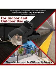 1/2/3pcs High Efficiency Automatic Mouse Trap - Durable Black PVC Mouse Trap, Household Mouse Cage, Mouse Trap