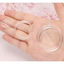 PENTA ANGEL Acrylic Display Stand 12Pcs Clear Round Plastic Baseball Ring Stands Holder Easel For Golf Ball Softball Tennis Ball Spheres Jewelry Collections And Crafts DIY (12, Large, Medium, Small) - 1_ - Xem 7
