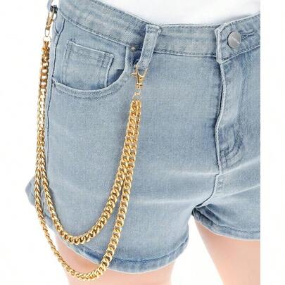 Wallet Chain Men Women Pants Chain Punk Heavy Duty Keychain Hip Hop Keyholder Gold Belt Chains Men Accessory Decorative Jeans