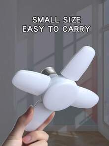 Składana żarówka LED E27 z łopatkami wentylatora, światło z timerem, AC85-265 V, 28 W, żarówka LED o wysokiej jasności, odpowiednia do domowych lamp sufitowych, miniaturowych lamp składanych, lamp wiszących i innego małego oświetlenia wewnętrznego - Biały - Zobacz 5