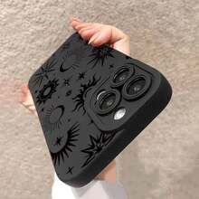 Sonnenmuster Handyhülle, stoßfeste Handy-Schutzhülle, kompatibel mit iPhone 17 16 15 14 13 12 11 Serie, für Smartphone - Schwarz - Übersicht 6