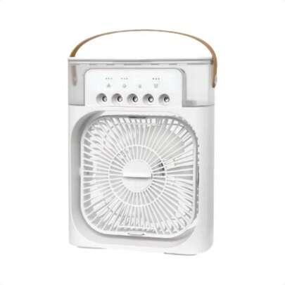 Mini Ventilador Portátil com Umidificador, USB Recarregável, Pequeno, Potente e Silencioso – Uso em Mesa