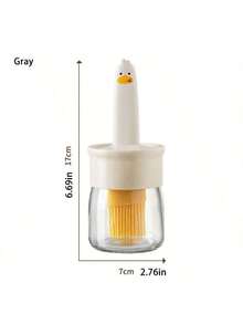 1pc Oil Brush With Container, 2-In-1 Oil Storage And Basting Brush, Suitable For Cooking, Baking, And Grilling, Convenient For Home Kitchen And Bakery Scenarios - Multicolor - View 3