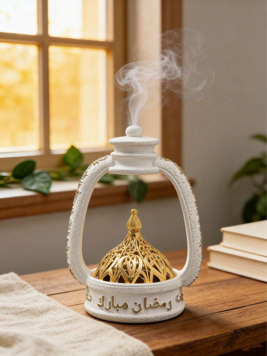 1pc Resin Incense Burner, Arabic Style Decor, Home Decor, Room Decor, Party & Holiday Decoration, Furniture Accessory - Multicolor - View 1