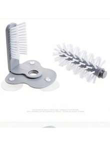 1 Creative Suction Cup Lazy Cup Brush Rotating Water Cup Cleaning Brush - Gray Cup Brush - 1pcs - View 3