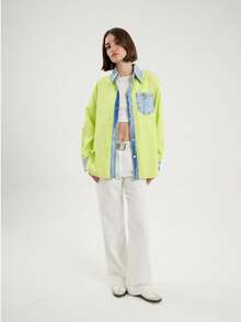 Stone Mix Shirt-MADE IN TURKEY - Lime Green - View 5