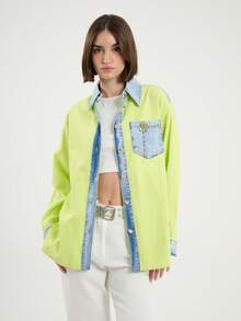 Stone Mix Shirt-MADE IN TURKEY - Lime Green - View 1