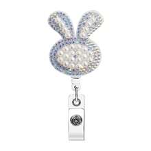 1pc Easter Bunny, Pearl, Rhinestone, Butterfly, Heart Shape Retractable Badge Reel Lanyard, Suitable For Doctors, Nurses, Office Staff, Parties, Back To School, Easter, Valentine's Day Gifts - Multicolor - View 11