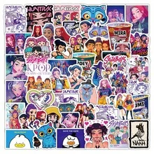 Mattel 104pcs Witch Hunt Kpop Anime Cartoon Graffiti Stickers For Water Cups